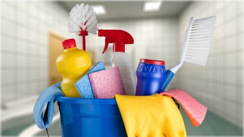 Commercial cleaning team working in a Stockwell office environment