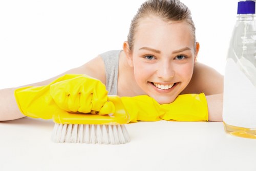 Scheduled commercial cleaning service in a Stockwell workplace