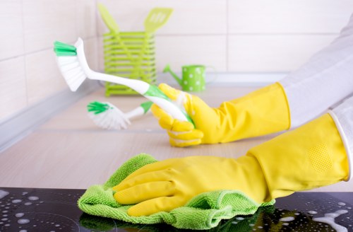 Local after builders cleaning team working in Stockwell