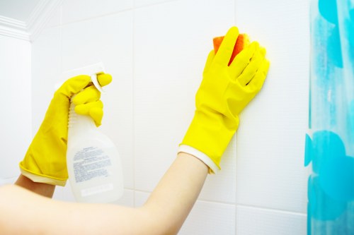 Final safety review after carpet cleaning work is completed
