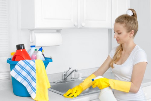 Professional cleaning of a residential corridor in Stockwell